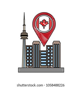 toronto canadian city pointer map location