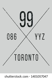 toronto city 86 poster vector 