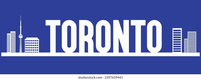 Toronto city, Canada beautiful vector illustration in letter