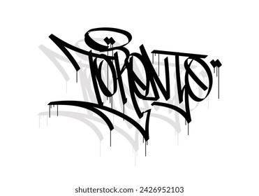 TORONTO city graffiti tag style