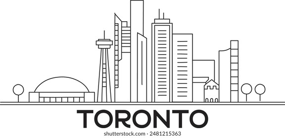 Toronto City Line Draw Free Vector