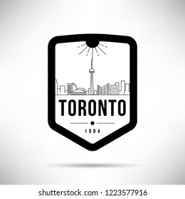 Toronto City Modern Skyline Vector Template