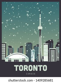 Toronto City Scape In Winter