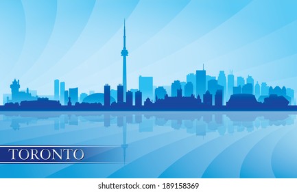 Free Vector  Light blue skyline of toronto