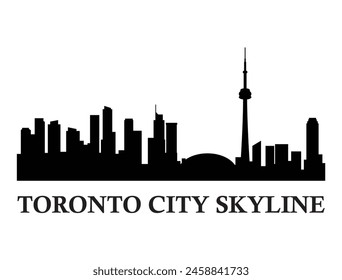 Toronto city skyline silhouette vector art