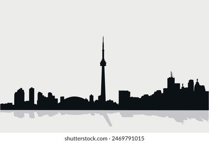 Toronto city skyline. Vector illustration