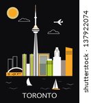 Toronto city.Canada. Vector