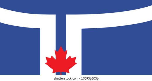 Bandera de Toronto Canadá vector ciudad de América del Norte