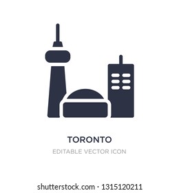 toronto icon on white background. Simple element illustration from Travel concept. toronto icon symbol design.