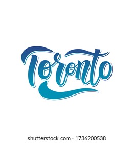 Toronto  lettering on white background. Template for card, t-shirt, poster, print. Vector illustration. 