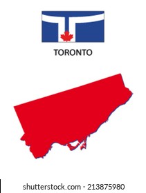 Toronto Map With Flag