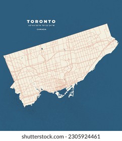 Toronto map vector poster flyer