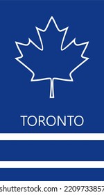 Toronto Maple Leafs Ice Hockey Team Uniform Colors. Template For Presentation Or Infographics.