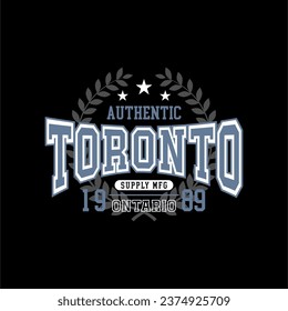 toronto ontario authentic vintage vector