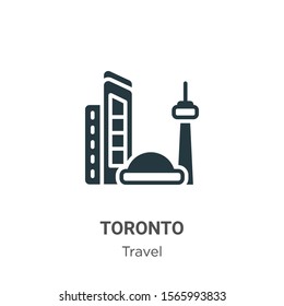 Toronto vector icon on white background. Flat vector toronto icon symbol sign from modern travel collection for mobile concept and web apps design.