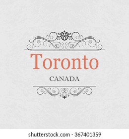 Toronto,Canada.Vintage frame.
