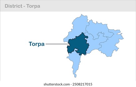 Torpa mapa de subdistrito, Khunti Distrito, Jharkhand estado, República de India, Gobierno de Jharkhand, territorio indio, India oriental, política, pueblo, turismo