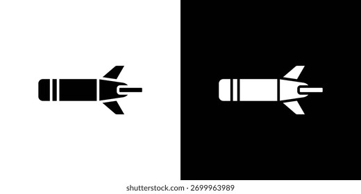 Design-Element des Torpedosymbols. Piktogramm-Symbole.