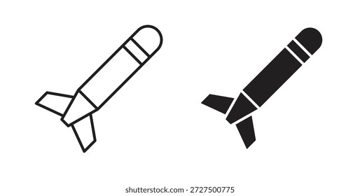 Torpedo icon isolated vector Illustration. Vector pictogram for web and app
