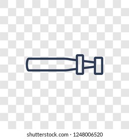 Torpedo icon. Trendy linear Torpedo logo concept on transparent background from army and war collection