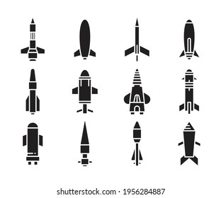 Torpedo-Raketensymbole, Vektorset
