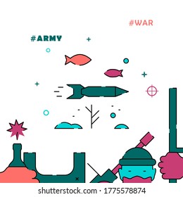 Torpedo, navy filled line vector icon, simple illustration, related bottom border.
