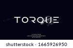 Torque, an abstract technology futuristic scifi alphabet font. digital space typography vector illustration design	
