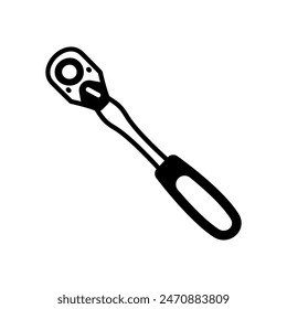 Torque Wrench Glyph Icon, Vector illustration