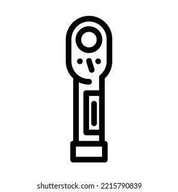torque wrench line icon vector. torque wrench sign. isolated contour symbol black illustration