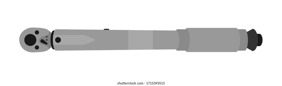 Torque Wrench Tool Vector Flat Illustration