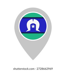 Ícone do Pin de Localização da Bandeira Torres com Bandeira Nacional
