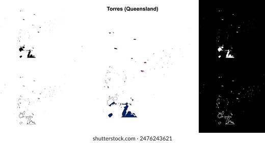 Torres (Queensland) outline map set