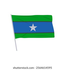 Torres Strait Islander Flag Australian Symbol Vector Illustration