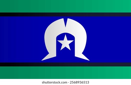 Torres Strait Islander Flag. RGB color. Vector illustration