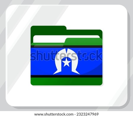 Torres Strait Islands Glossy Folder Flag Icon