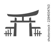 Torri gate icon design illustration
