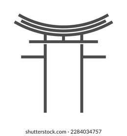 Torri gate icon design illustration