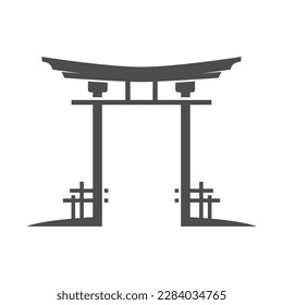 Torri gate icon design illustration