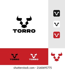 Torro bull head logo icon