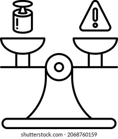 Torsion balance scale Concept, pan balance Vector Icon Design, Weight Measuring device Error Symbol, Mass balances Sign, calibration and Vibration Stock Illustration