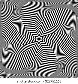 Torsion and rotation movement. Vector art.