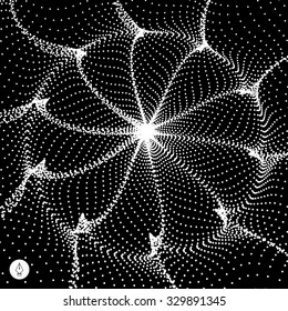 Torsion And Rotation Movement. Vector Art. 3D Abstract Illustration.