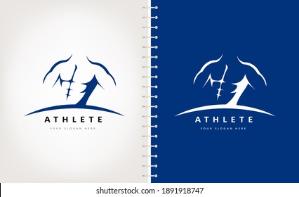 Torso-Athlete Logo-Vektorgrafik. Gymnastik.