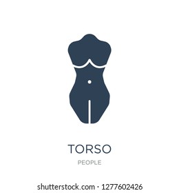 torso icon vector on white background, torso trendy filled icons from People collection, torso vector illustration