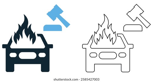 Tort law icon vector, legal, justice and civil rights pictogram symbol ui and ux design, glyphs and stroke line