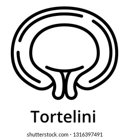 Tortelini icon. Outline tortelini vector icon for web design isolated on white background