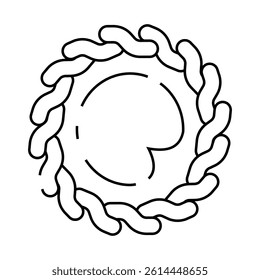 tortellini dish line icon vector. tortellini dish sign. isolated contour symbol black illustration