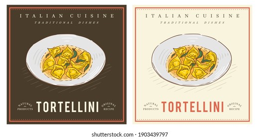 Tortellini traditional italian pasta organic