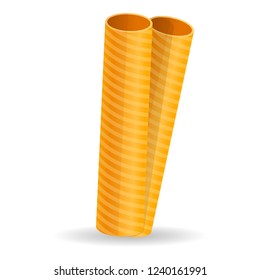 Tortiglioni pasta icon. Cartoon of tortiglioni pasta vector icon for web design isolated on white background