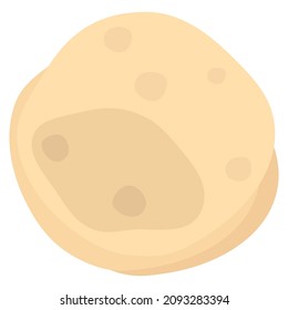 ilustración del vector del círculo plano del pan de tortilla